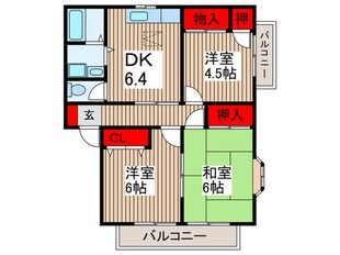 エクセレンス石井Ａ棟の物件間取画像